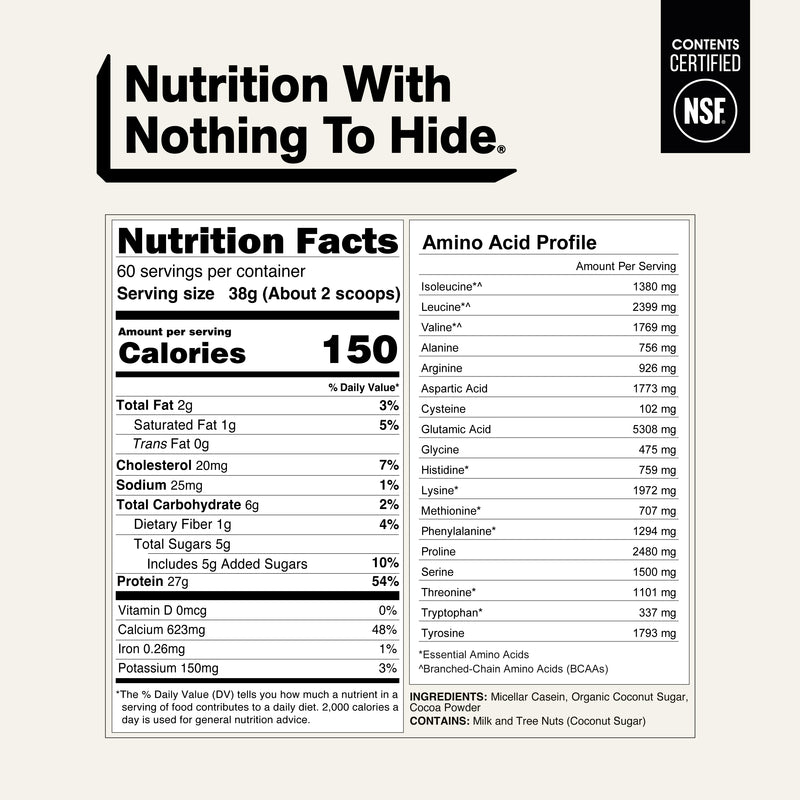 Chocolate Casein Protein Powder - 5LB - Chocolate