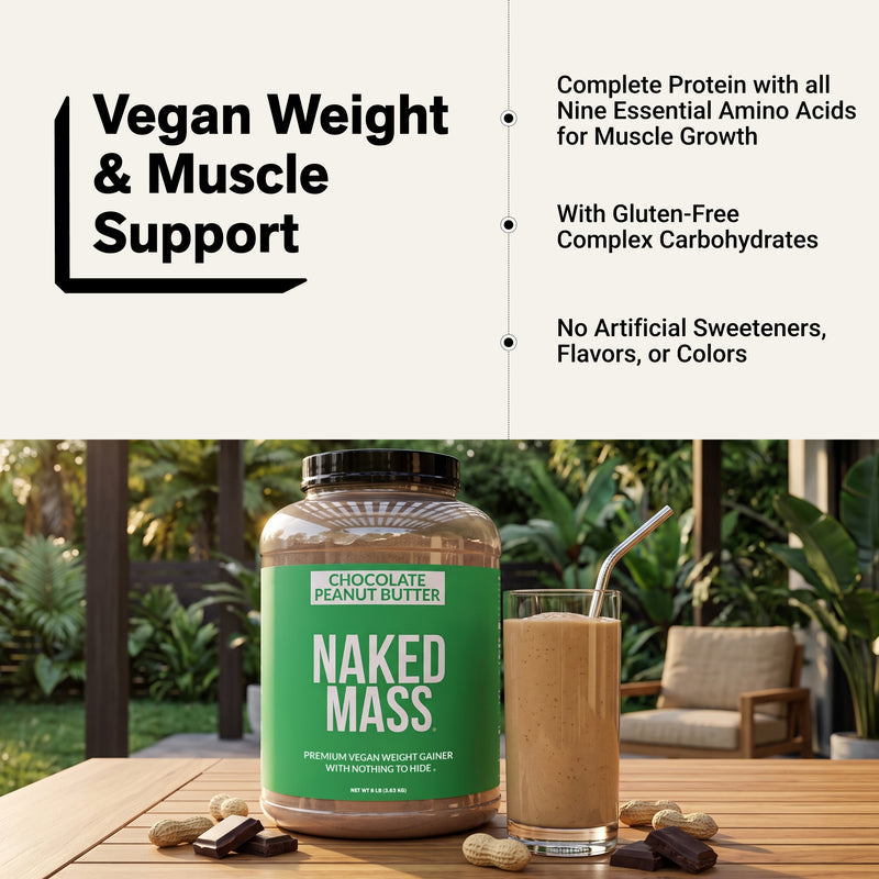 Chocolate Peanut Butter Vegan Mass Gainer Supplement - Chocolate PB (Vegan)