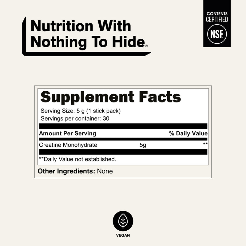 Creatine Travel Packets - Unflavored Sticks