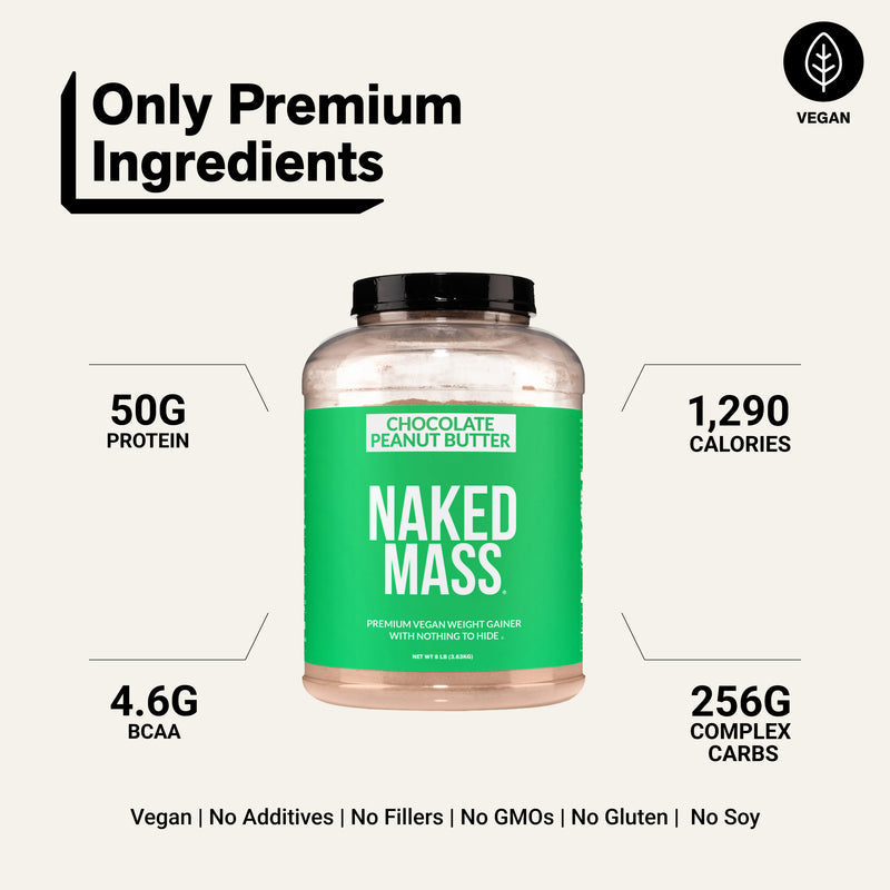 Chocolate Peanut Butter Vegan Mass Gainer Supplement - Chocolate PB (Vegan)