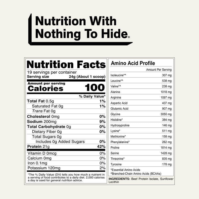 Beef Protein Powder - Unflavored