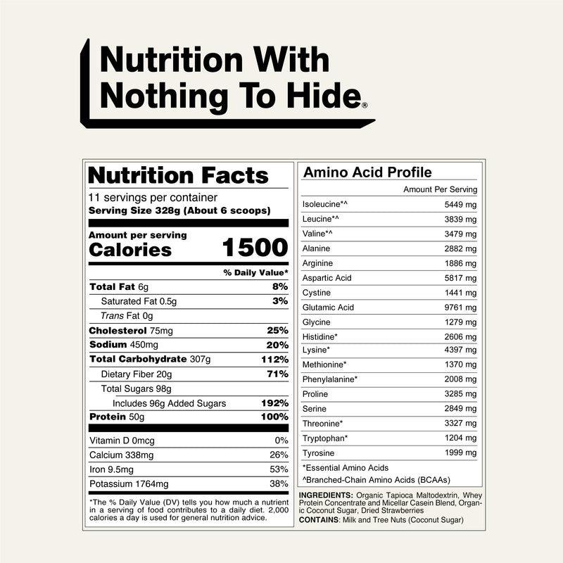 Strawberry Mass Gainer Protein Supplement - Strawberry