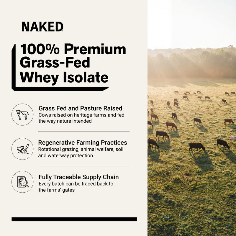 Grass Fed Whey Isolate Protein Powder - Unflavored