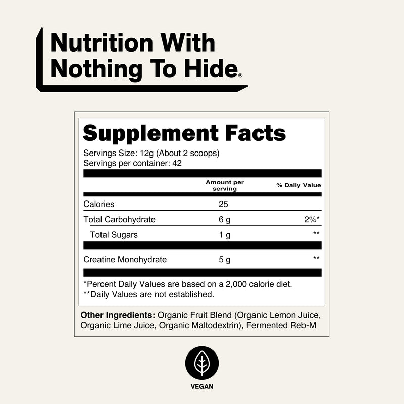 Lemon Lime Creatine Monohydrate Powder - Lemon Lime