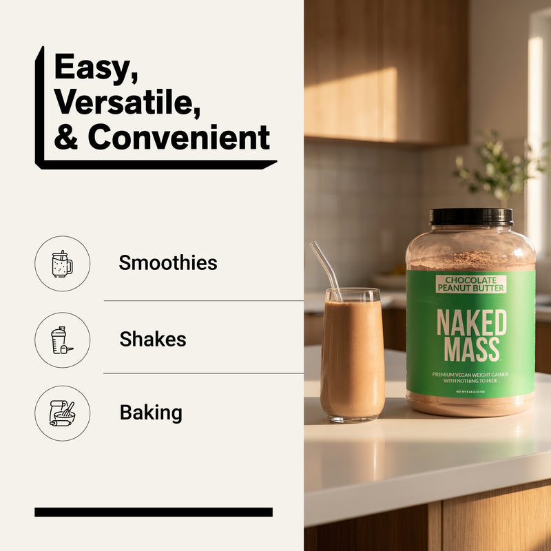 Chocolate Peanut Butter Vegan Mass Gainer Supplement - Chocolate PB (Vegan)