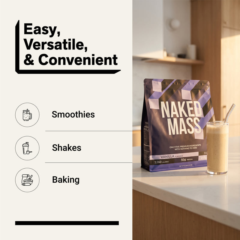 Vanilla Mass Gainer Protein Supplement - Vanilla 12LB