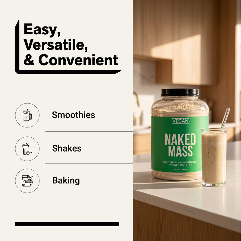 Vegan Mass Gainer Supplement - Unflavored (Vegan)