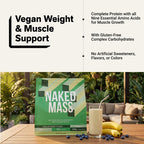 Vegan Mass Gainer Supplement - Unflavored (Vegan) 12LB