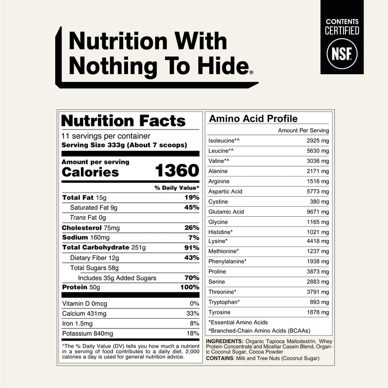 Chocolate Mass Gainer Protein Supplement - Chocolate