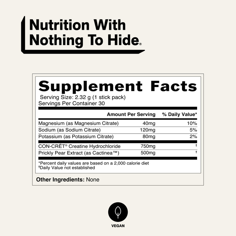 Creatine HCl Travel Packets - Stick Packs