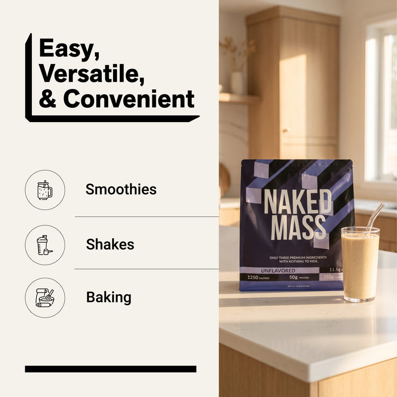 Mass Gainer Protein Supplement - Unflavored 12LB