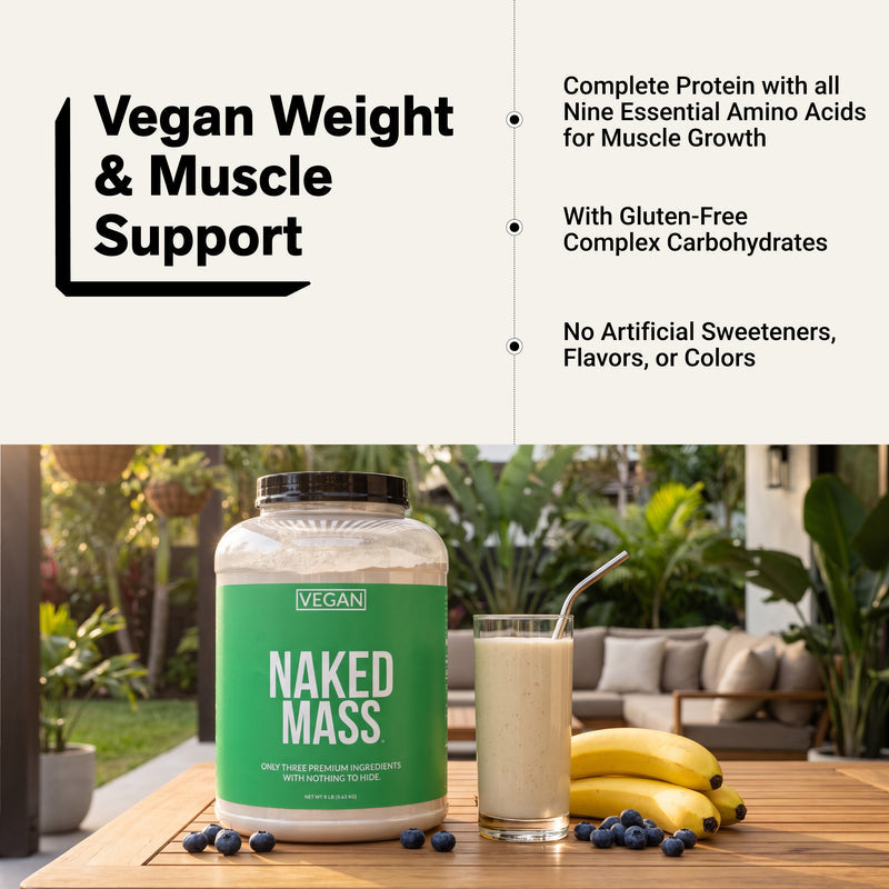 Vegan Mass Gainer Supplement - Unflavored (Vegan)
